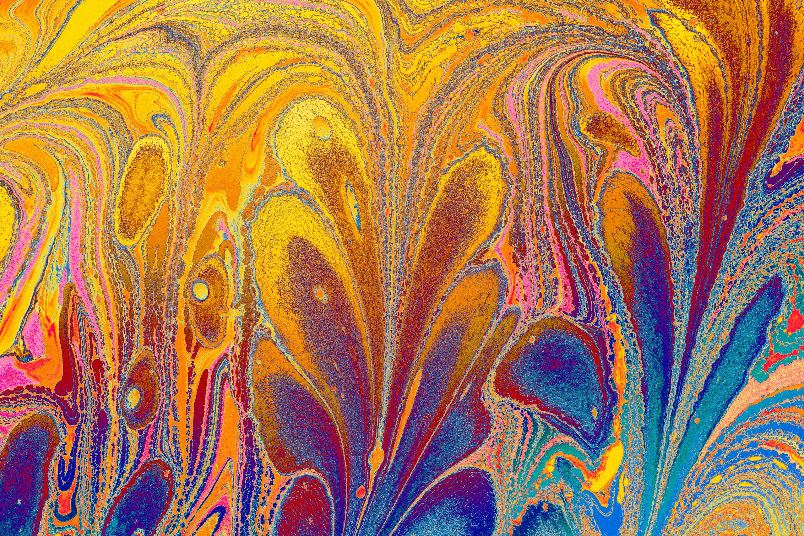 Colorful and intricate abstract marble pattern perfect for decorative backgrounds.
